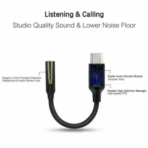Headphone Audio USB Type C to 3.5mm Jack Aux Cable Adapter Google Pixel Samsung - Image 1